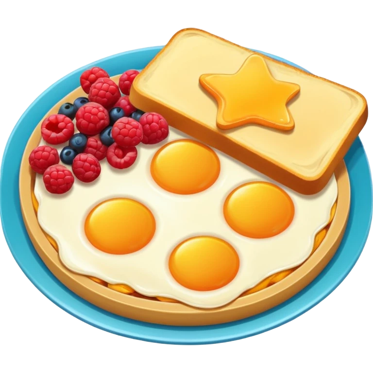 breakfast food, vibrant toon style emoji