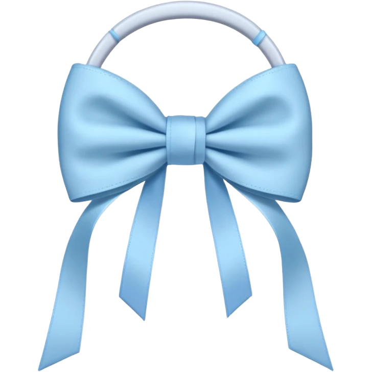 🎧 with pastel blue bows right before the part that covers your ears emoji