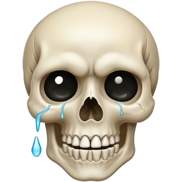 skull crying and pointing to me emoji