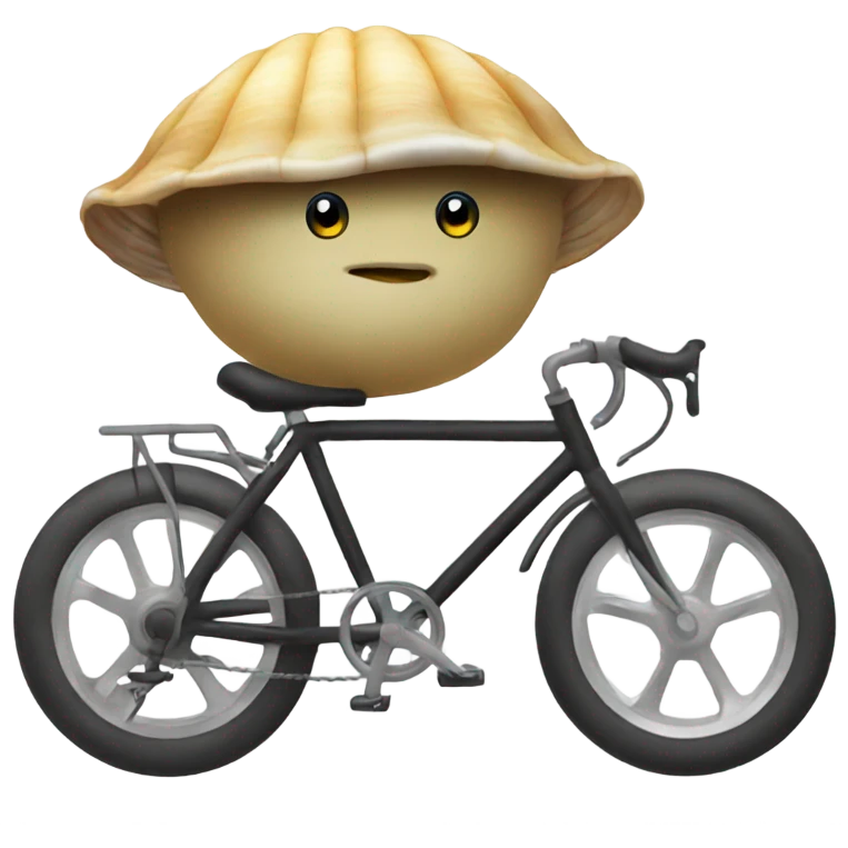 Clam on a bike emoji