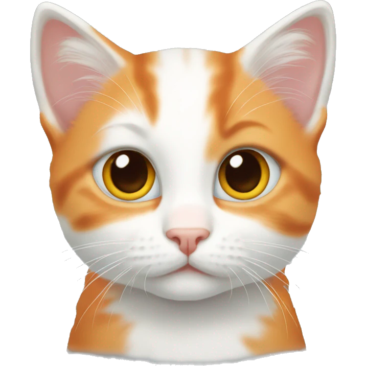 White and orange kitten emoji