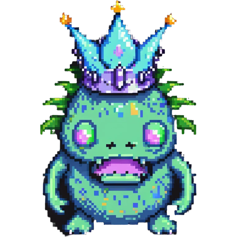 slime monster wearing a spiky crown emoji