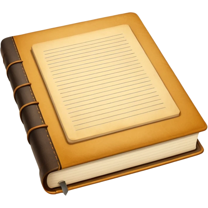 open journal book with writting emoji