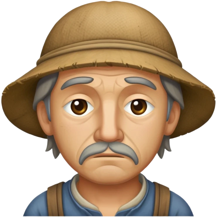 Peasant man sad emoji