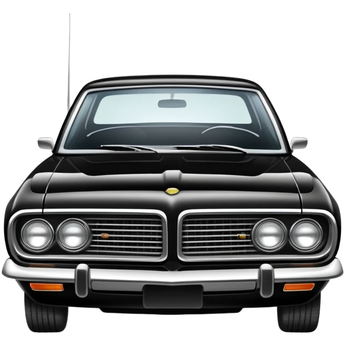 Black 1970s car emoji