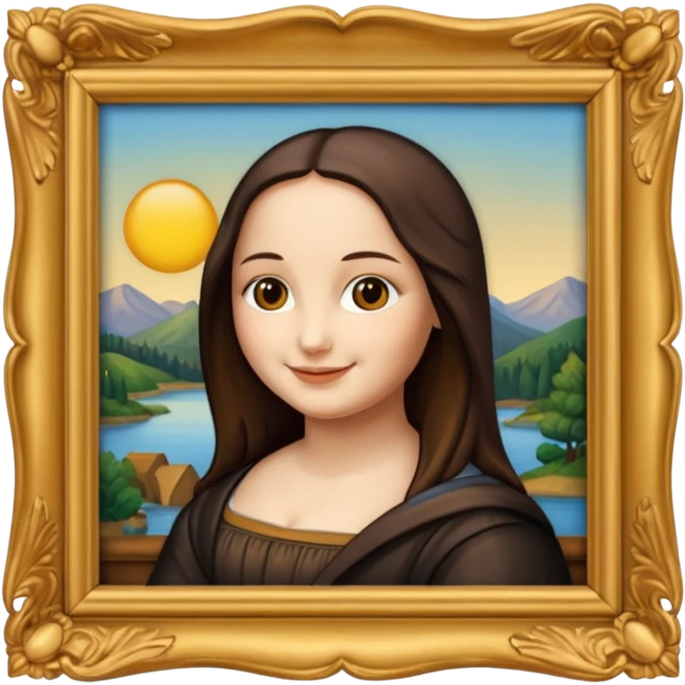 Mona Lisa inside of a picture frame  emoji