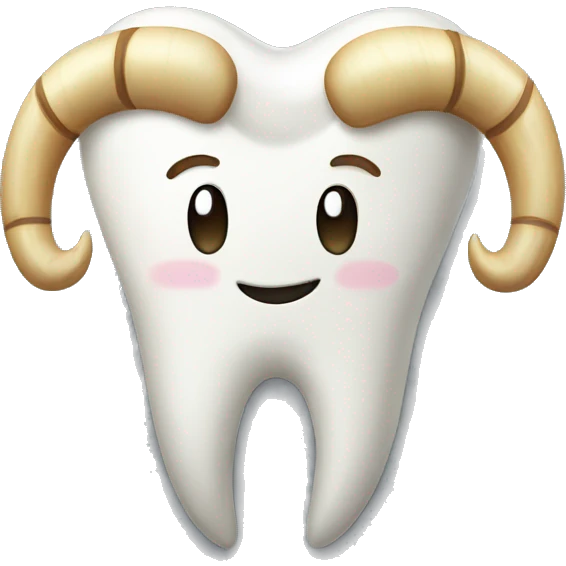 Tooth with ram horns  emoji