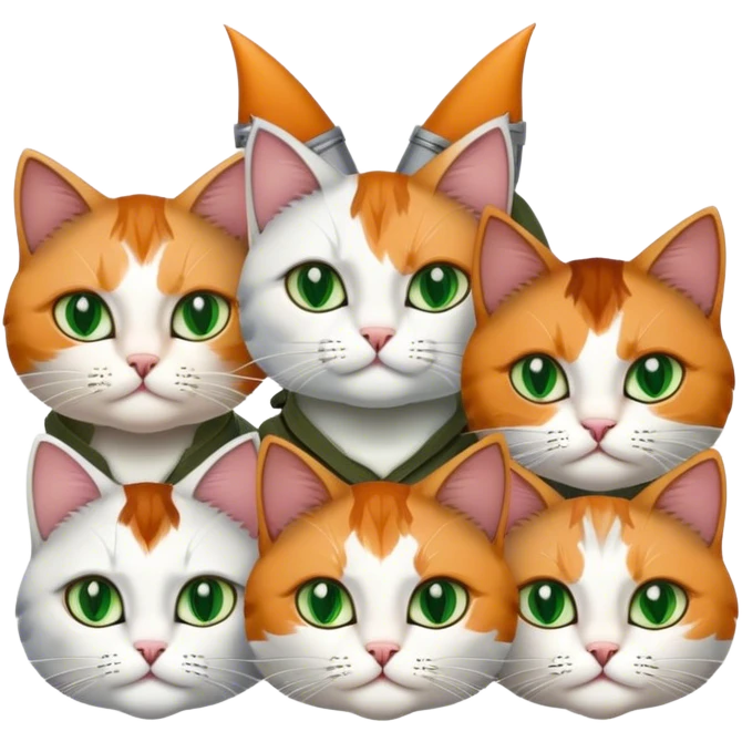 Cats at war with ars emoji