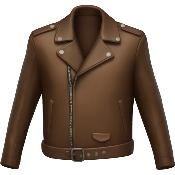 Brown leather jacket emoji