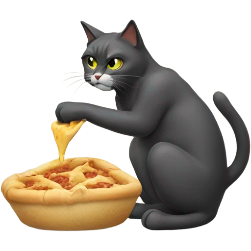 Bulgarian Cat Eating a tarator emoji