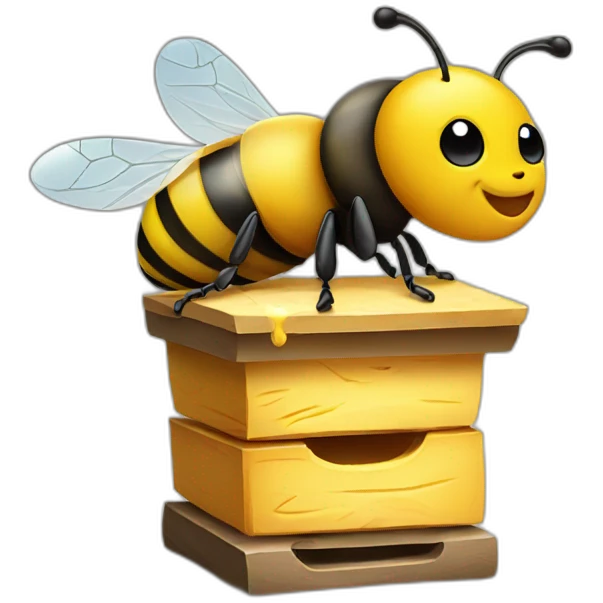 bee on hive emoji