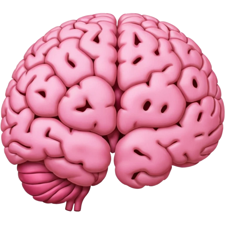 Brain pink  emoji