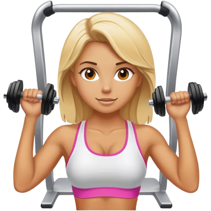 Gym blonde girl  emoji