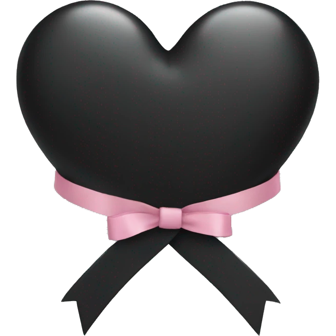 Black heart with ribbon emoji