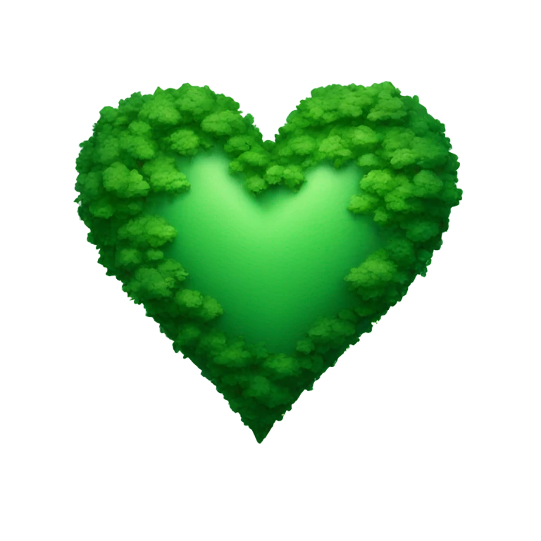 Forest green love heart  emoji