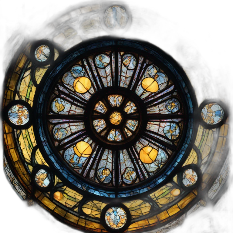 Spaghetti stained glass church window emoji