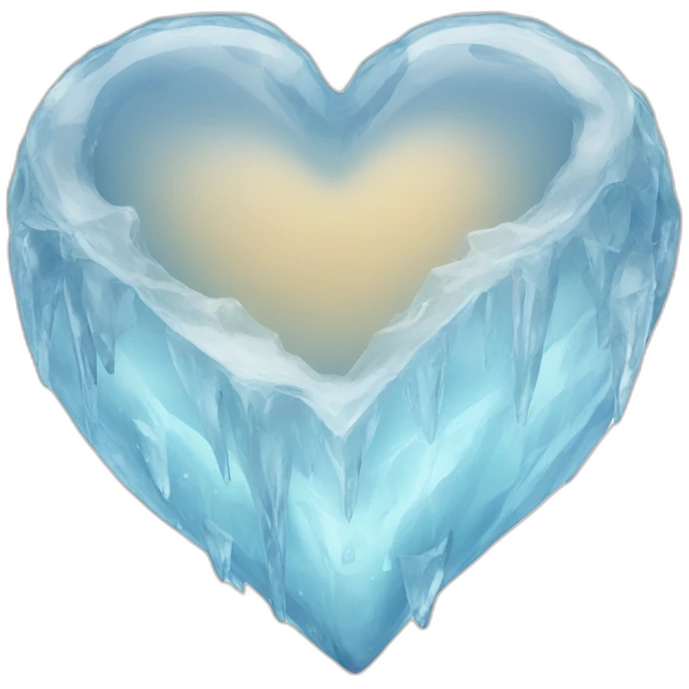 Ice heart emoji