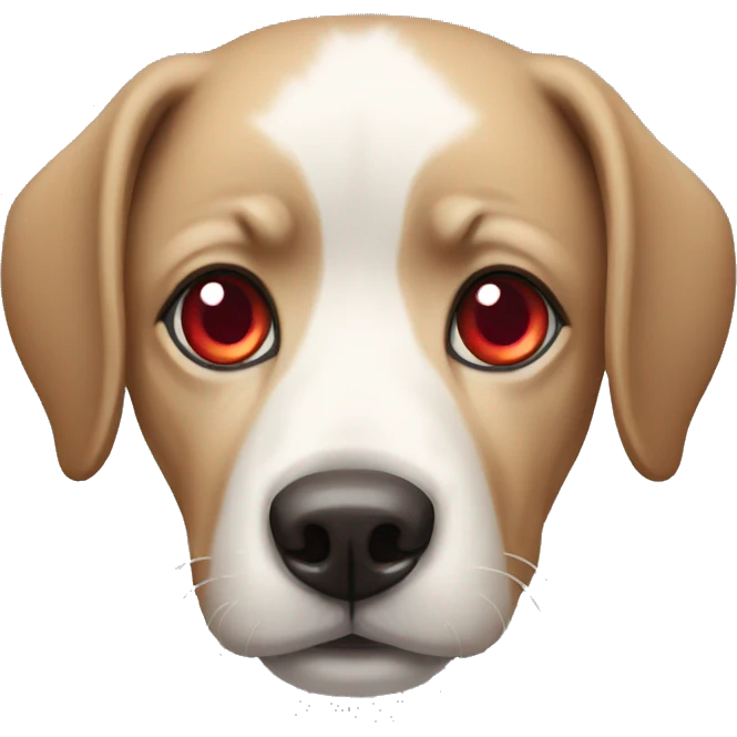 dog with red eyes emoji