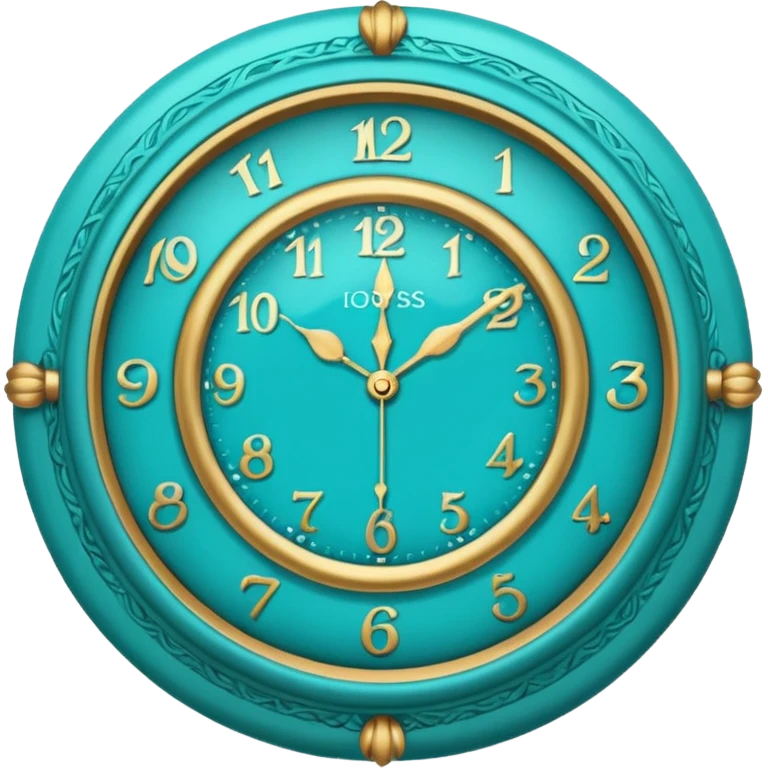 turquoise clock emoji