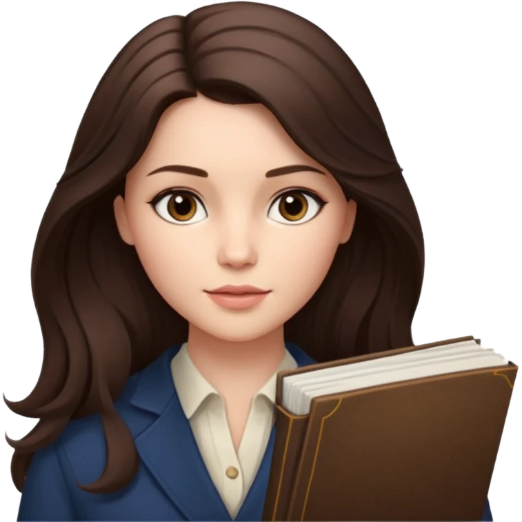 Cinematic Realistic Journal Portrait, depicted with lifelike skin texture, subtle rosy undertones, and soft natural lighting that enhances the gentle contours of her face. Her intricately detailed brunette hair is elegantly styled , emoji