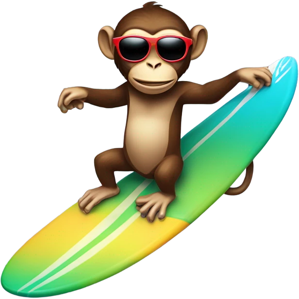 monkey on a surfboard  emoji