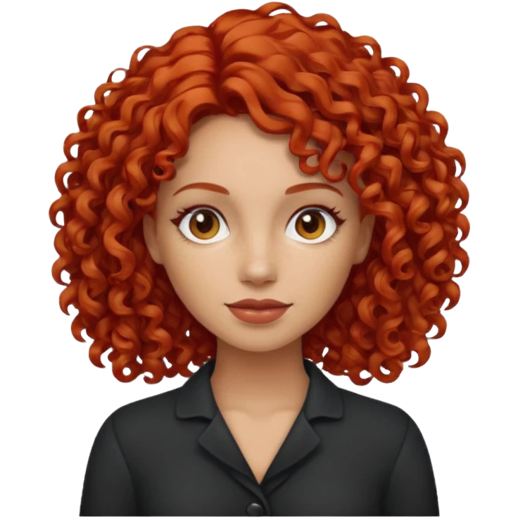 female curly red hair emoji