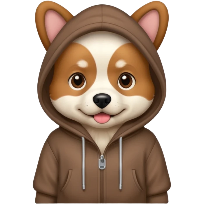 dog wearing a hoodie  emoji