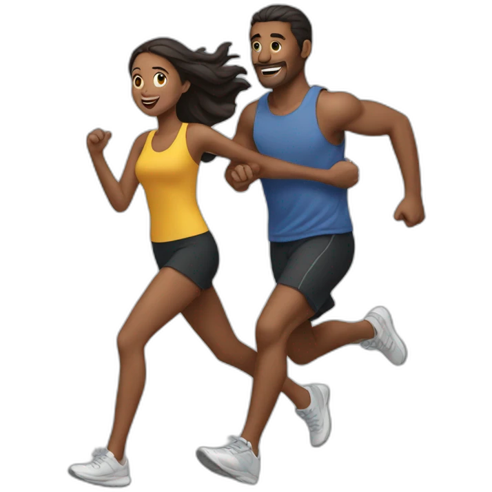 man carrying woman while running emoji