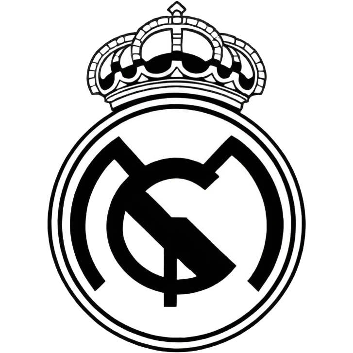 Real Madrid logo sketch drawing just lines  emoji