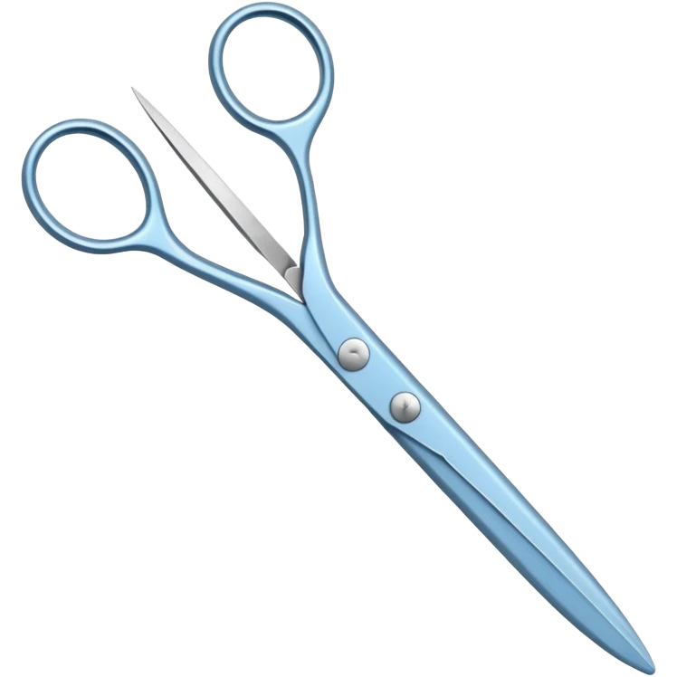 professional scissors pastel blue emoji