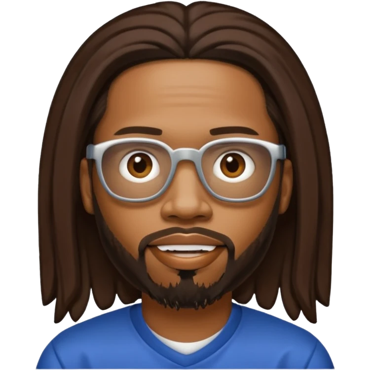 Lil Jon with dark brown hair emoji