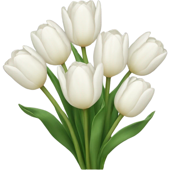 white tulip bouquet  emoji