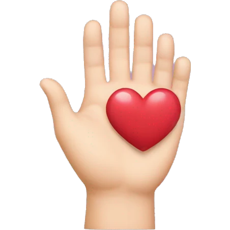 heart hand emoji