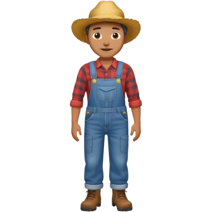 High resolution of  full body farmer emoji