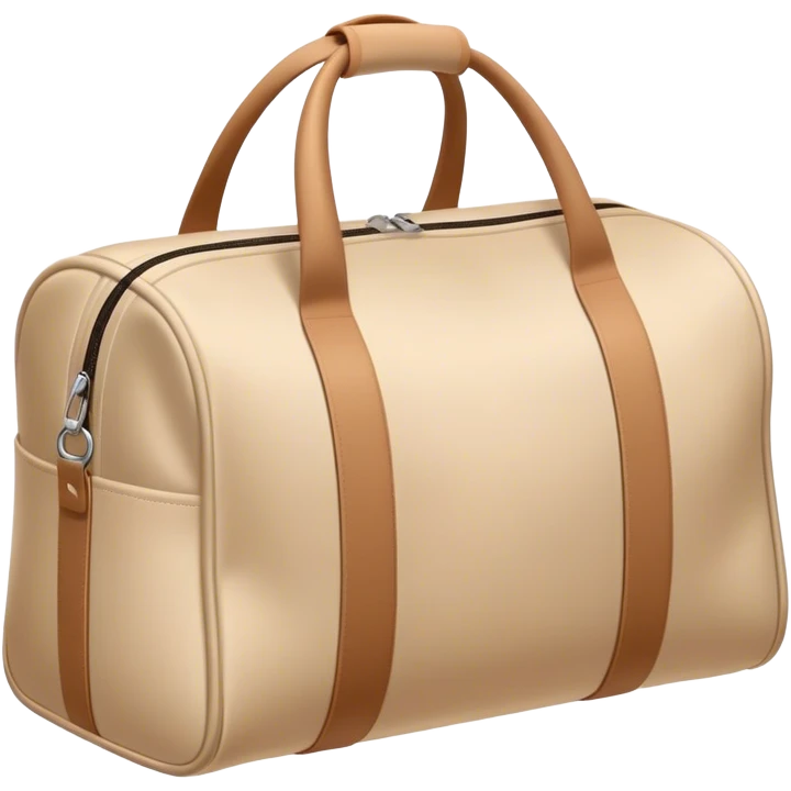 Beige cute plain gym bag emoji