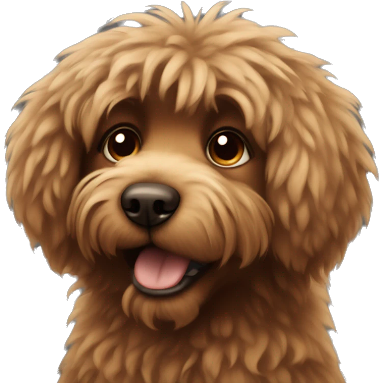 Brown fluffy furry dog emoji