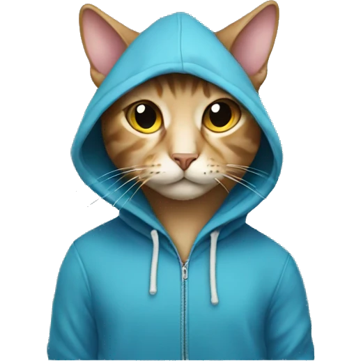 cat wearing hoodie  emoji