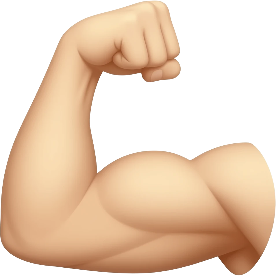 icono de brazo fuerte emoji