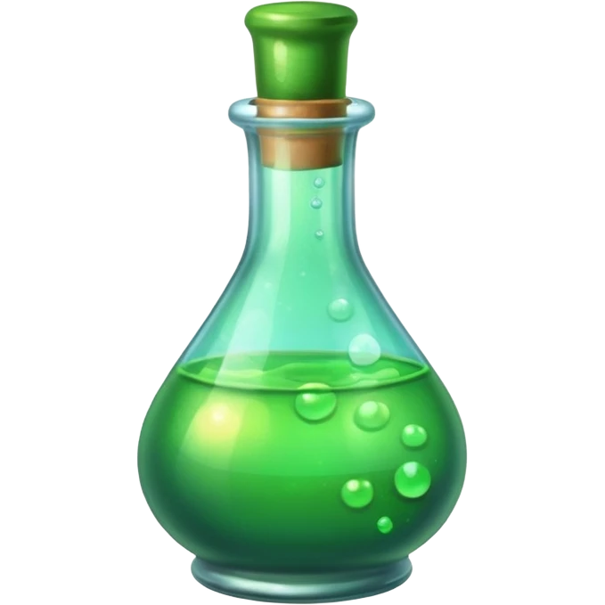 Minimalistic green Potion emoji