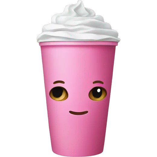 Pink Starbucks emoji