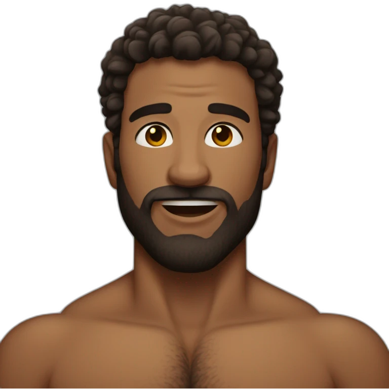 shirtless hairy man emoji