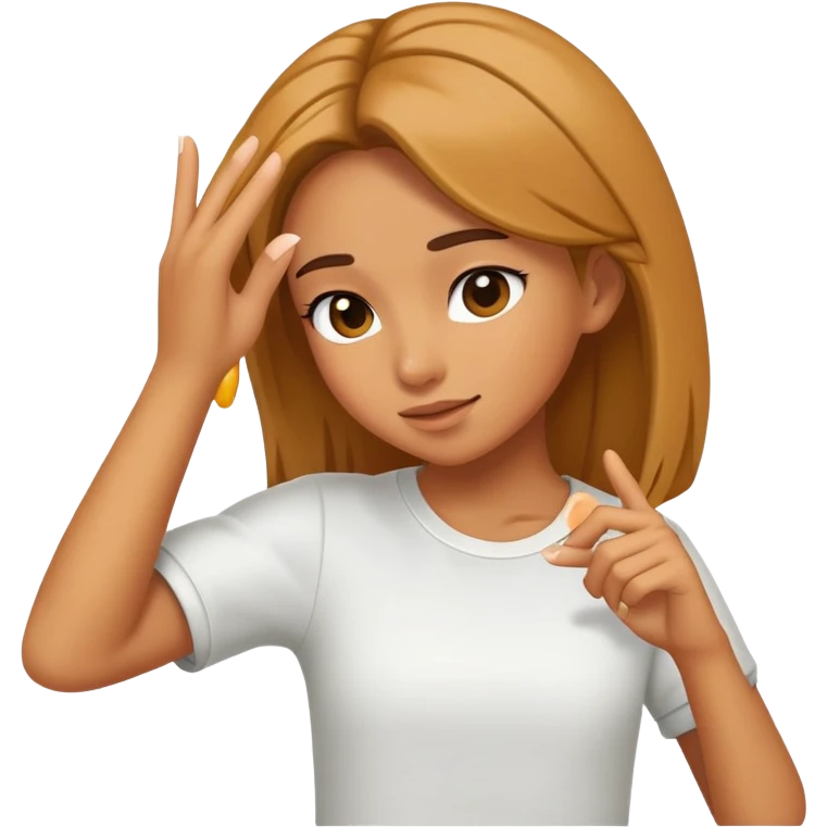 girl dabbing  emoji