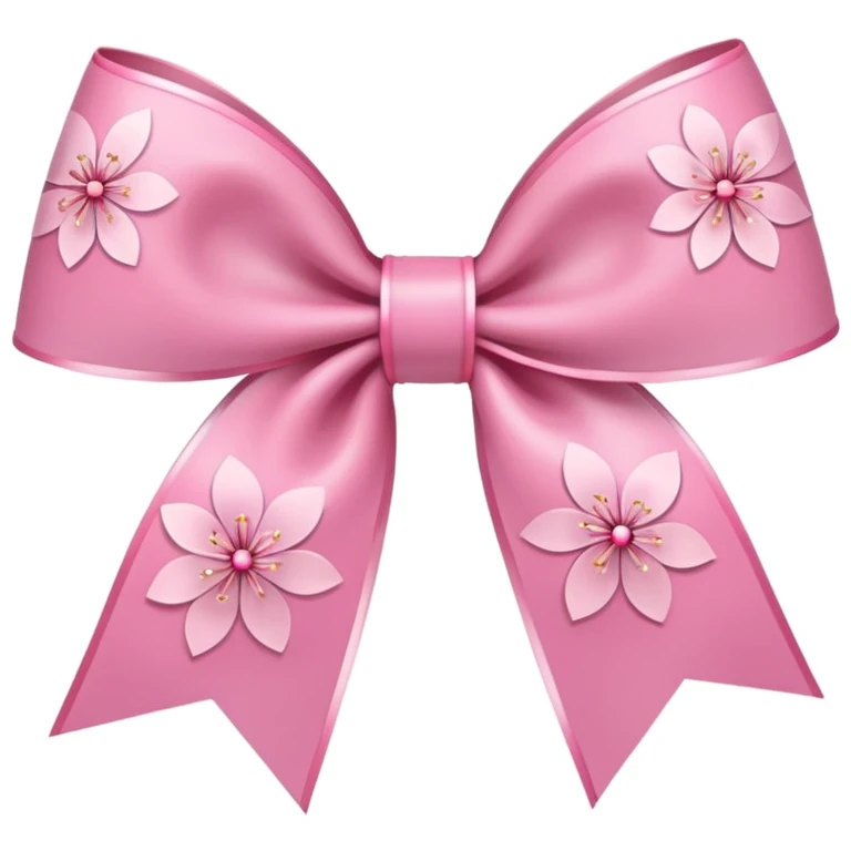 sakura bow with transparent loops emoji
