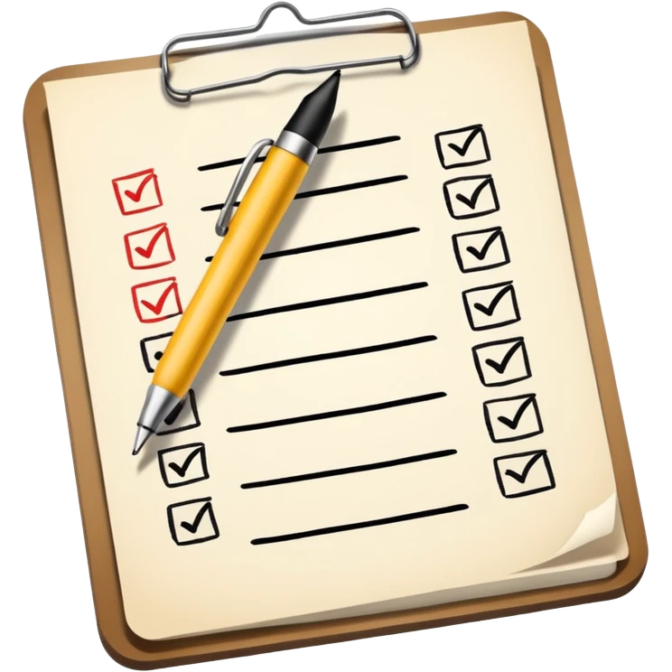 todo list with checkboxes emoji