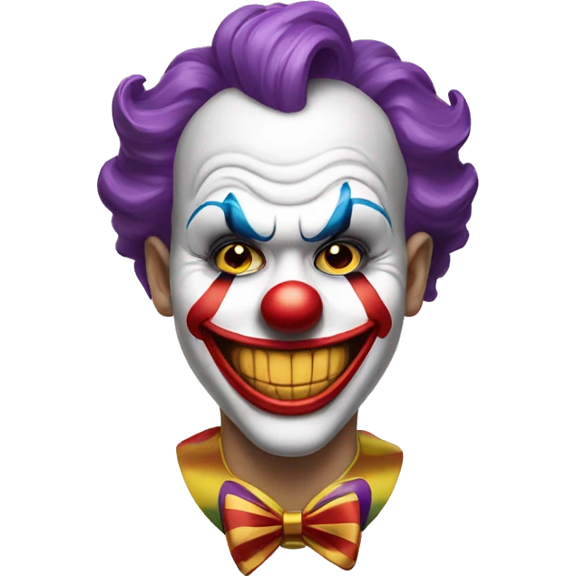 Smile clown joker face with gold grill emoji