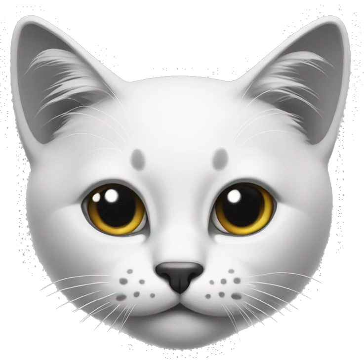 Cat black and white emoji