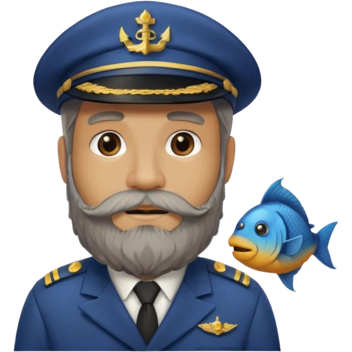 bearded fish ship captain emoji
