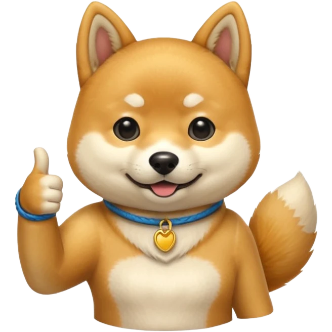 Shiba-ini dog giving thumbs up emoji