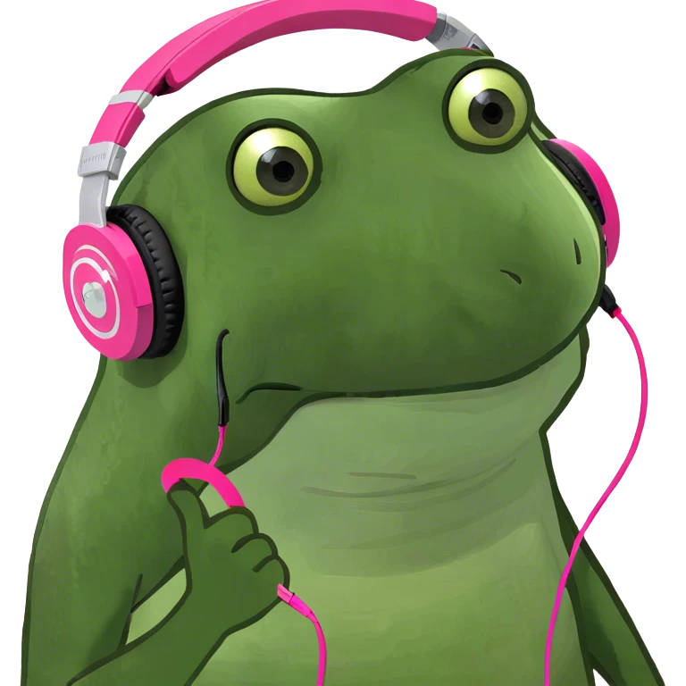 Pink headphones emoji