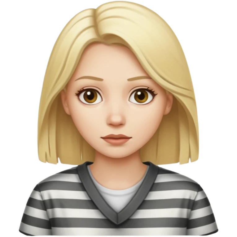 blonde hair white woman in jail emoji